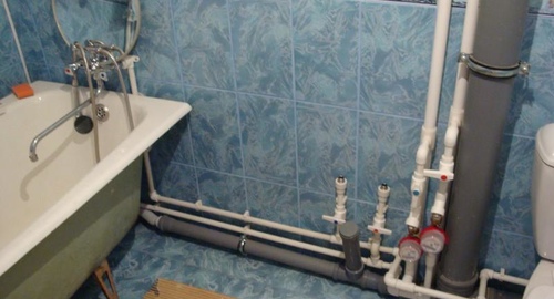 Замена разводки в ванне. Балашиха