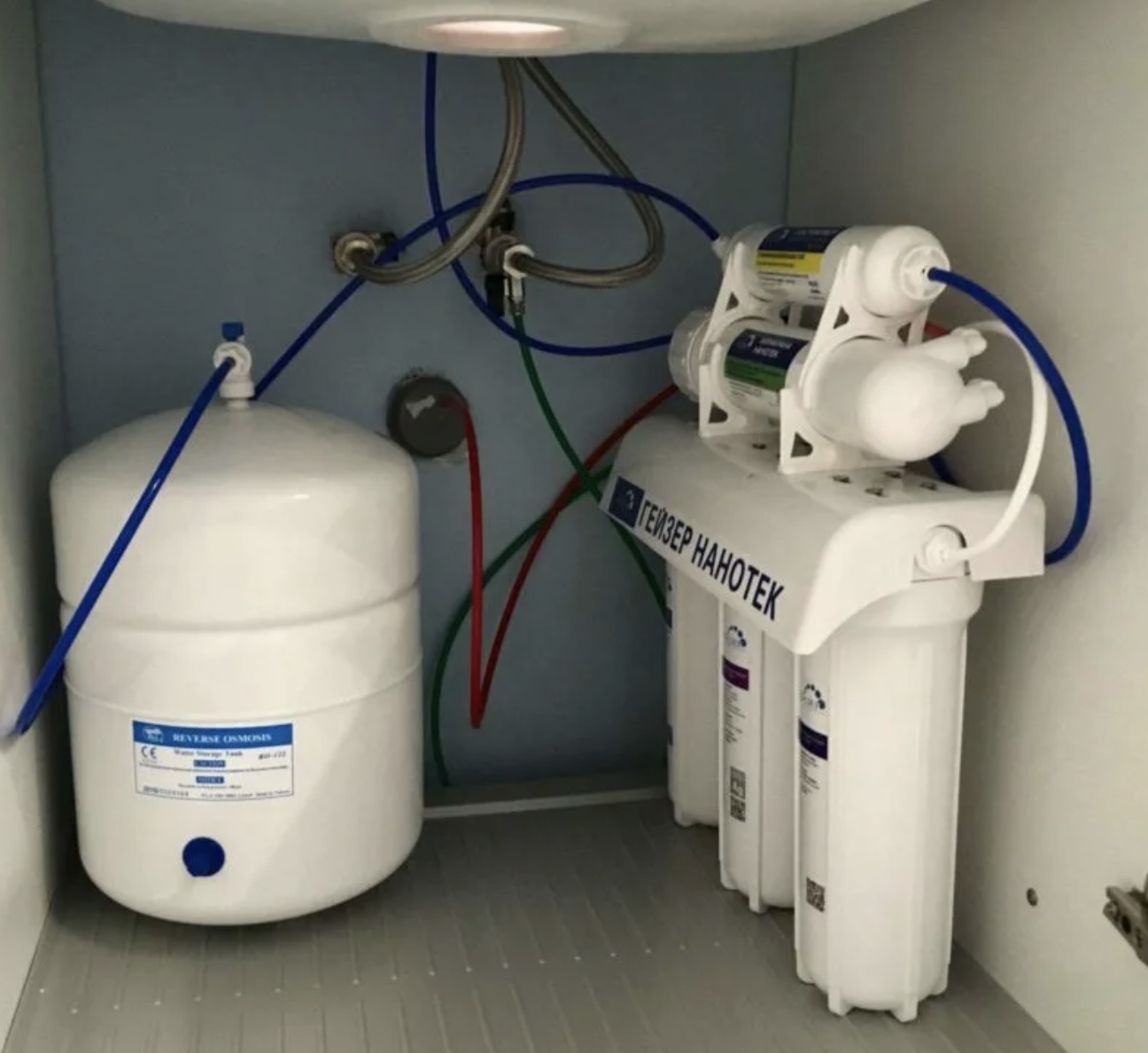 Установка фильтра для воды под мойку Подключение фильтра для воды под мойку